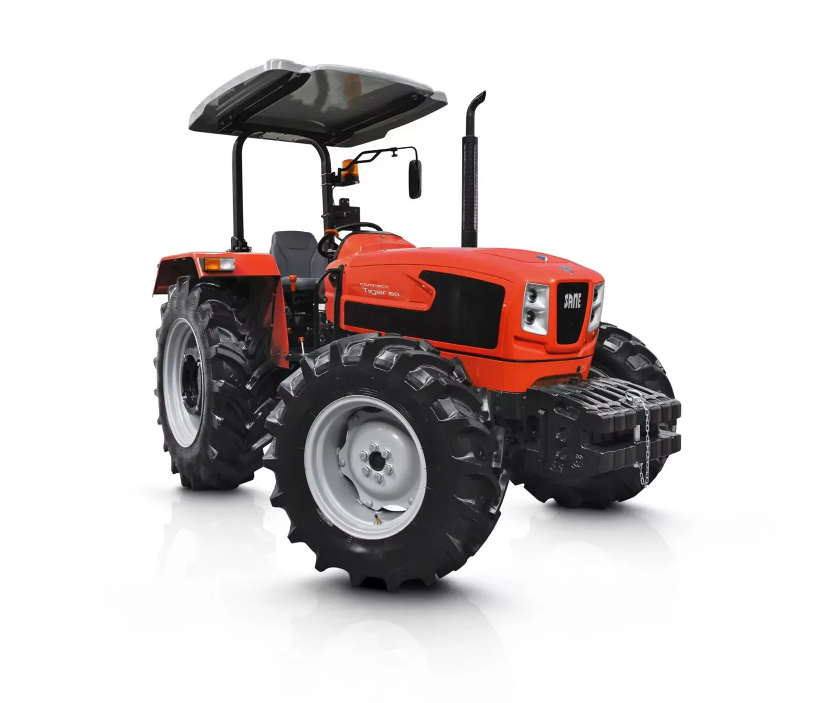 SAME Tiger Compact tractor with open platform design and compact frame